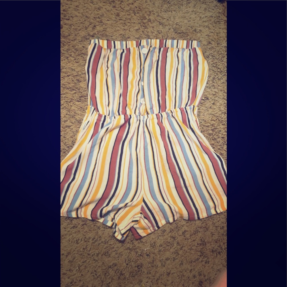 strapless romper